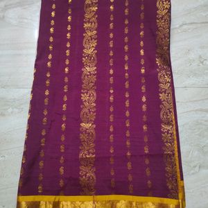 Beautiful Vintage Purple Pattu Saree