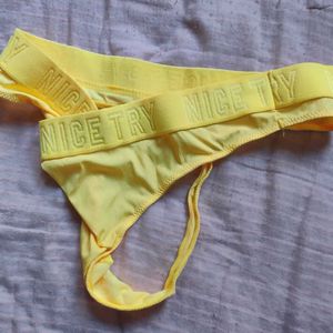 Bright Yellow Thong