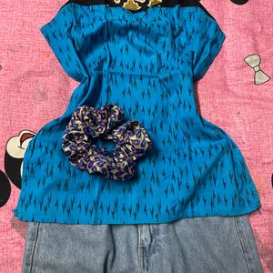 Blue Pure Cotton Top