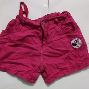 Pink Cotton Shorts