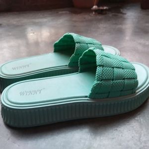 New Trendy Seagreen Flip Flops