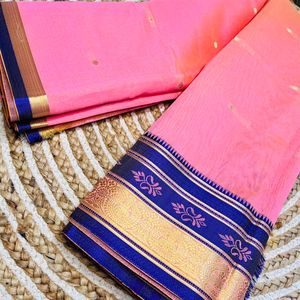 Elegant New Pink Saree