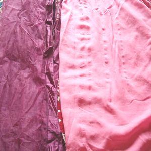 dupatta set in 2 (pink,wine)