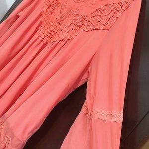 Coral Color Top For Healthy Girl Or Woman 54 Bust