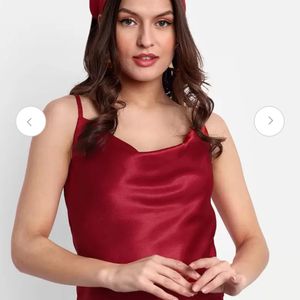 HEY! Cowl Neck Satin Top