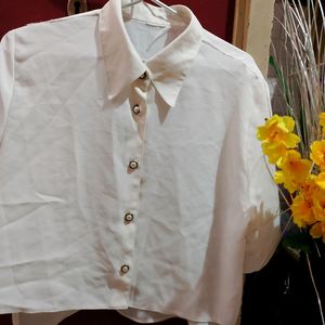 Crop White Shirt