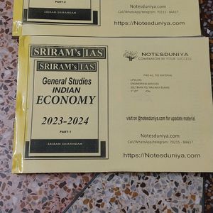 Economy Upsc Sriram Ias Notes