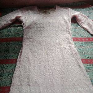 Chikankari Light Pink Kurti