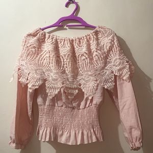 Pinterest Pink Off The Shoulder Top