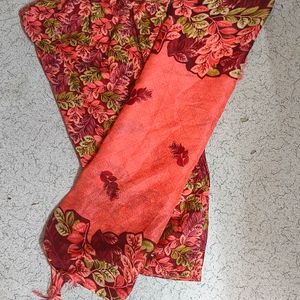 Flower Printed Suit With Dupatta