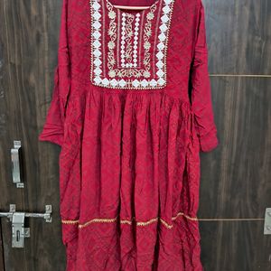 Girls Embroidered Anarkali Kurti