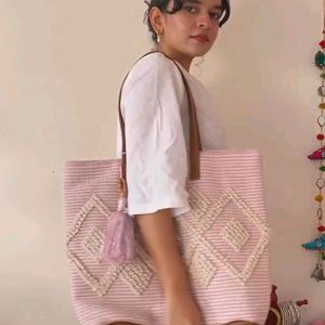 Anouk Pink Aesthetic Desi Tote Side Bag