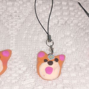 Handcrafted Clay Phone And Bag Charms