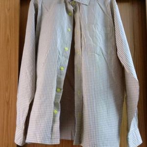 Mens Formal Checked Shirt M Size