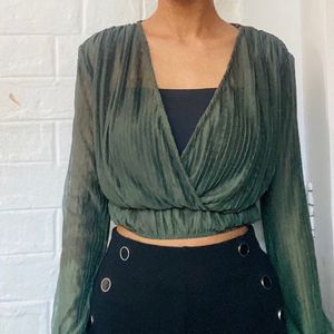 Zara mesh crop top