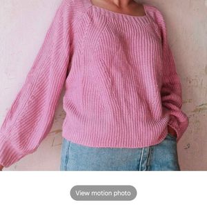 Pink Crop Sweater