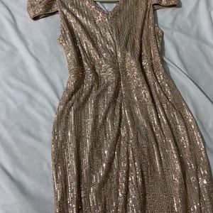 Gold Sequinned Cocktail Dress