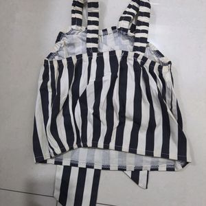 Hopscotch Stylish Striped Top For Kiddo