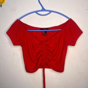 Cute red Crop Top