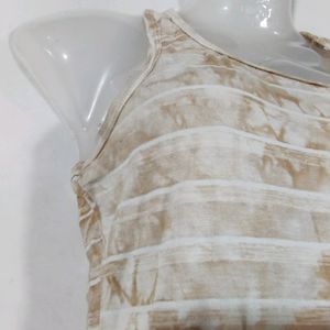 Cream Printed Tank Top (Women)