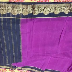 Good Condition Mysoore Silk Saree For Sale