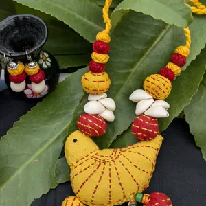 Handmade Yellow Bird Neckpiece