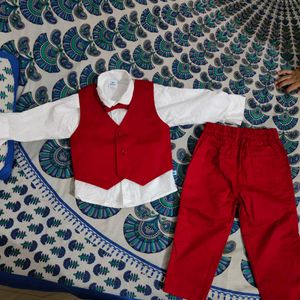 Baby Boy Red Suit Set