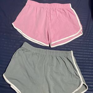 Pink And Grey Shorts