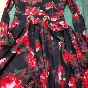 Black Dress With Florals