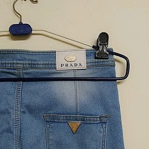 authentic PRADA ice blue jeans