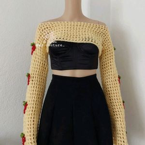 Crochet Yellow 🍓 Bolero