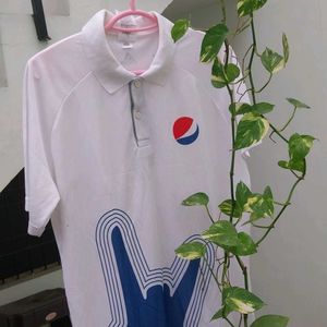 Pepsi Logo White Polo T-Shirt