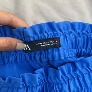 Zara Electric Blue Drawstring Trousers