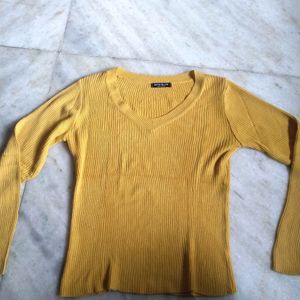 Yellow Sweater Top