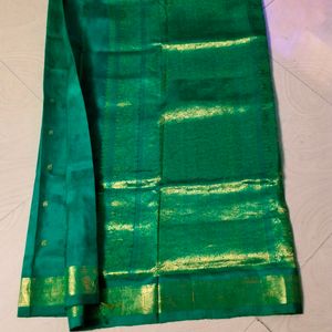 Sea Green Colour Pure Kanchi Pattu Saree