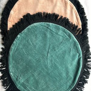 D45 Set Of 2 Peach & Sea Green Velvet Cushion Cove