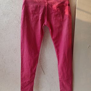 Barbie Pink Colour Jeans For Girls