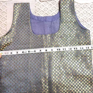 💥🆕️ Grey Brocade Sleeveless Kurti