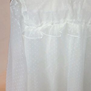 Beautiful Korean White Chikankari Top