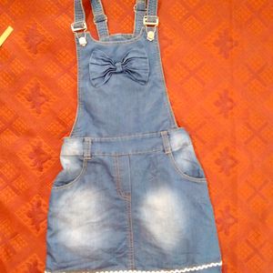 Denim Dungaree For Girls