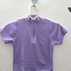 Lavender Zipper Top