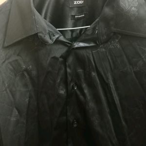 ZODI Printed Black Shirt