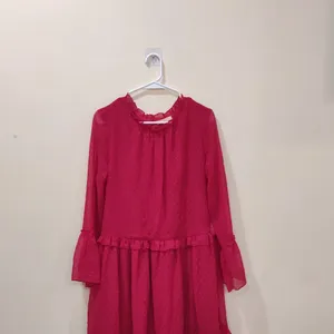 Dressberry Knee Length Red Dress