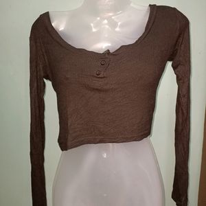 Full sleeve crop top for women and girls