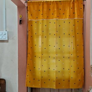 2pieces Yellow Curtain