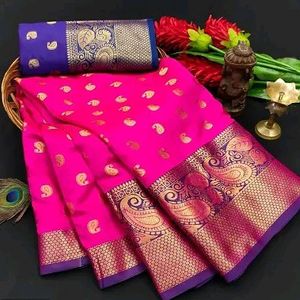 Cotton Silk Zari Work Saree