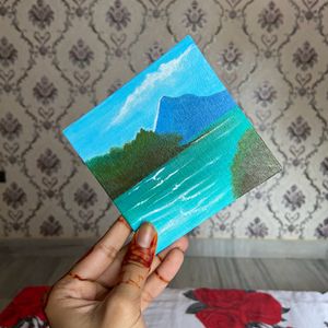 Mountain And Beach Painting