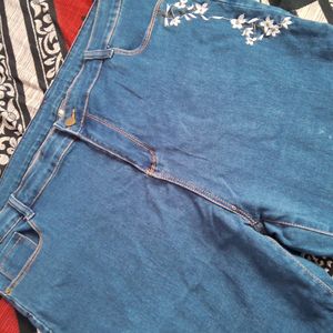 Navy Blue Denim Shorts