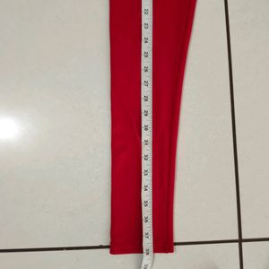 Lycra Legins Red And Grey Combo