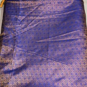 Double Color Saree With Ready Made Blause